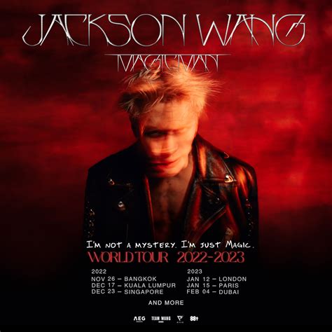Buy Jackson Wang Magic Man World Tour tickets at the Barclays Center in Brooklyn, NY for May 11, 2023 at Ticketmaster. . Jackson wang magic man tour ticket
